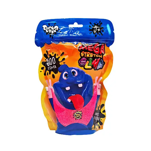 Лизун-антистресс "Mega Stretch Slime" Danko Toys SLM-12-01U 500 гр Розовый