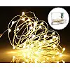Гирлянда Нить Led 100 проволока 10 м Тёплый Белый 1 режим USB + батарейка Decorative Light 218-21528274