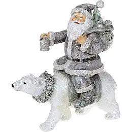 Фигура Santa Christmas Lantern grey BonaDi DP186310