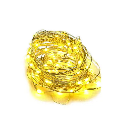Гірлянда світлодіодна Mine Роса на батарейках 5 м 50 LED Жовтий (hub_6ql6a8)