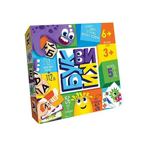 Развлекательная игра "Буквики" Danko Toys укр. G-BU-01U