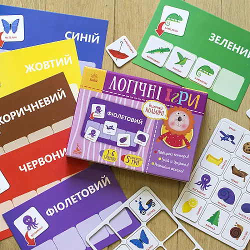 Логічні ігри Вивчай кольори Ранок 24 картки укр. 918001