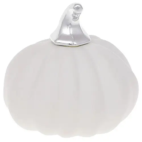 Декоративная фигурка Pumpkin белый мат с серебром DP87197 BonaDi