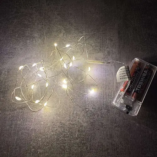 Гірлянда світлодіодна A-PLUS НА БАТАРЕЙКАХ 2 м 20 діодів LED жовтий колір