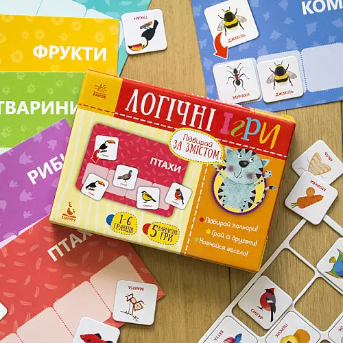 Логічні ігри Підбирай за змістом Ранок 24 картки укр. 918003
