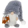 Декоративная игрушка Гномик с Медведем 58 см серого цвета BonaDi DP219331