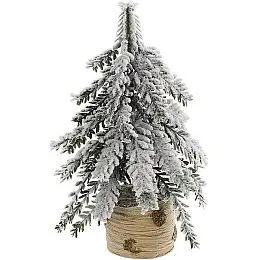 Елка Заснеженная на декоративном пеньке 12х12х21 см BonaDi DP219388