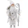 Декоративный Santa в цвете серебро с подарками и посохом 45см BonaDi DP219400