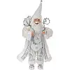 Декоративный Santa в цвете серебро с подарками и посохом BonaDi 60 см DP219401