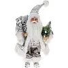 Декоративный Santa в цвете серебро с елкой и подарками BonaDi 30см DP219420