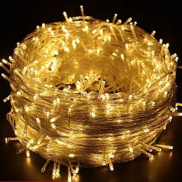 Гирлянда светодиодная LED DL 500 25 м Белый теплый (313031)
