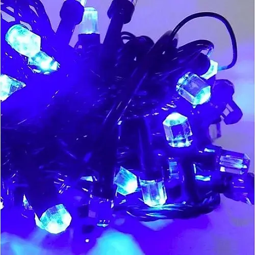 Світлодіодна гірлянда Led Кристали на 200 світлодіодів електрична з синім контролером