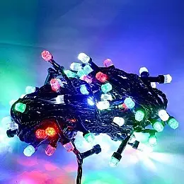 Світлодіодна гірлянда Led Кристали на 500 світлодіодів електрична з різнокольоровим контролером.