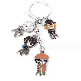 Брелок металевий Bioworld Літературні генії Бродячі Пси Bungo Stray Dogs (23133)