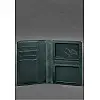 Кожаная обложка-органайзер для документов 6.1 зеленый краст BlankNote