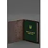 Шкіряна обкладинка для військового квитка з кишенями 7.2 темно-коричнева BlankNote