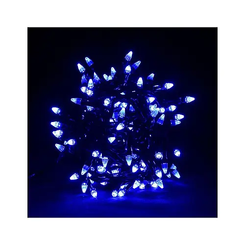 Світлодіодна гірлянда Led "Рис" на 200 конусних світлодіодів електрична з контролером Синій