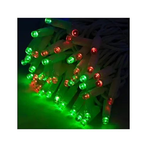 Світлодіодна гірлянда нитка вулична Led (2089) на 80 Bicolor світлодіодів електрична 1 режим 8 м на зеленому дроті Різнокольоровий