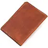 Обложка на паспорт из винтажной кожи Украина GRANDE PELLE 16728 Светло-коричневая