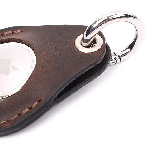 Брелок-держатель для Apple AirTag из винтажной кожи GRANDE PELLE 11615 Коричневый