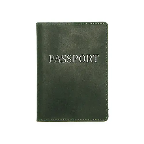 Обкладинка на паспорт DNK Leather Паспорт-H col.C 15,5х9,8 см Зелена