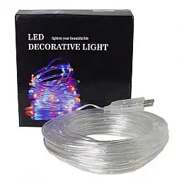 Гірлянда USB Xmas Pipe 7285 100 LED WW-3, 10 м, синє світло