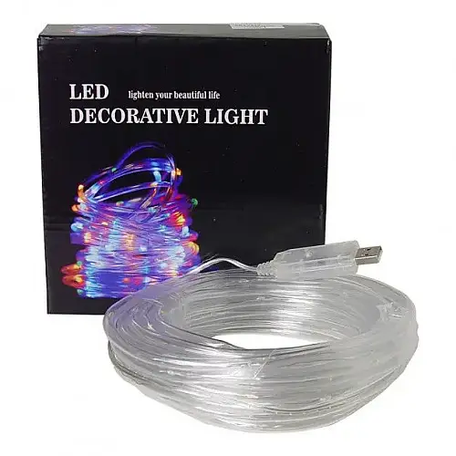 Гірлянда USB Xmas Pipe 7285 100 LED WW-3, 10 м, синє світло