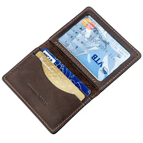 Обложка на ID паспорт автодокументы шоколад Grande Pelle 211120