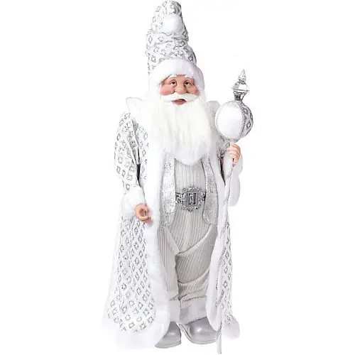 Фігура Santa з палицею 71 см срібло Bona DP42999