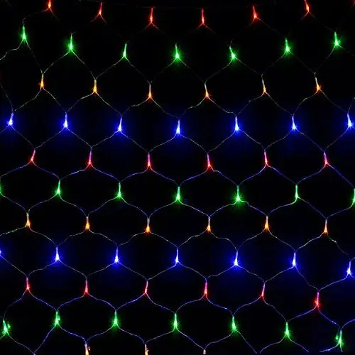 Сітка гірлянда VigohA 120LED 1,5x1,5м прозорий силіконовий провід Мікс