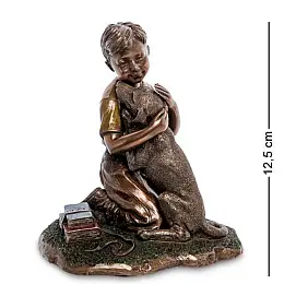 Статуетка декоративна Хлопчик із собачкою Veronese AL32488