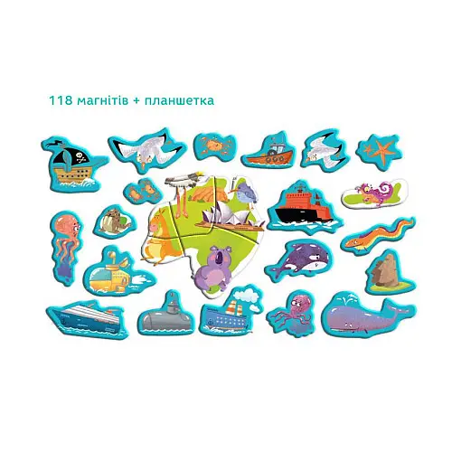 Розвиваюча магнітна гра "Карта планети" DoDo 200201 118 ел
