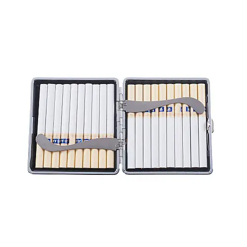 Пластиковый портсигар Champ High Stripe на 20 стандартных сигарет Серый (40519062GR)