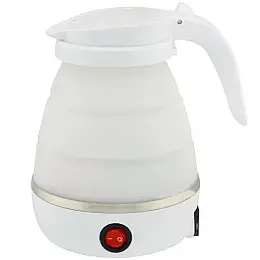 Электрочайник складной силиконовый дорожный Silicon Kettle 7107, белый