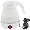Электрочайник складной силиконовый дорожный Silicon Kettle 7107, белый