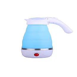 Раскладной силиконовый электрочайник Kettle 0.75 л Белый с голубым