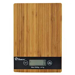 Кухонные электронные деревянные весы Domotec MS-A до 5 кг Коричневый (258683)