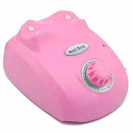 Фрезер-машинка для маникюра и педикюра с педалью Beauty nail 9-1 DM-208 коррекции искусственных ногтей 6 насадок 25 т об/мин Розовая