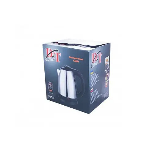 Електрочайник дисковий D&T DT-803 1800W 2 л Silver
