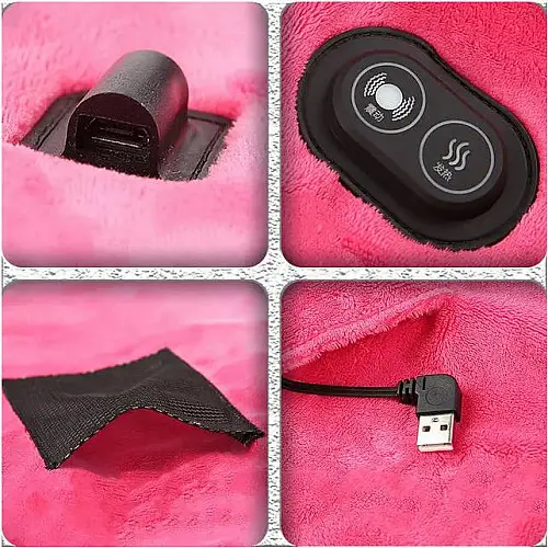 Електричний шарф Lesko YX205 з підігрівом через USB, тепла захист від холоду