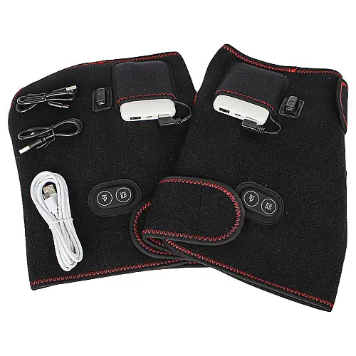 Бандаж на колінний суглоб з підігрівом через USB Lesko YX210 One Size Black (10017-50207)