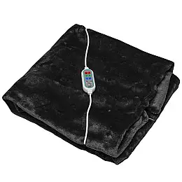 Плед шаль одеяло с подогревом Lesko 100*65 Black usb от повербанка
