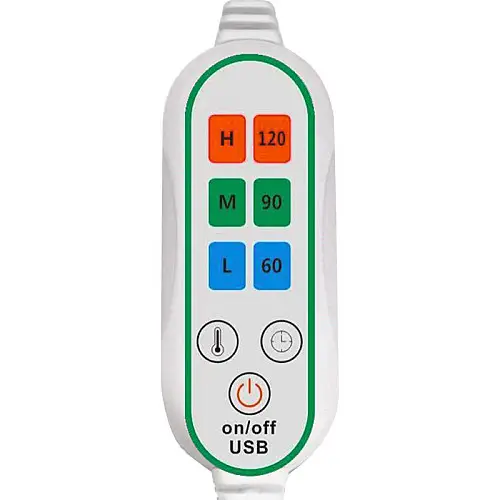 Електричний шарф-плед з підігрівом Lesko Usb 140х80 см Чорний + Білий (10419-54899)