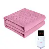 Електропростирадло плед ковдра Lesko STT 180*150 см Pink з підігрівом від мережі 220 вольт