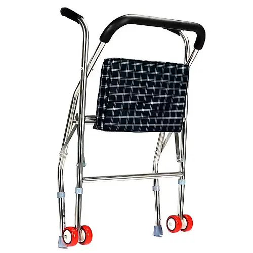 Ходунки на колесах для взрослого с сидением Lesko YK-25 80х50х43 см (11164-61785)