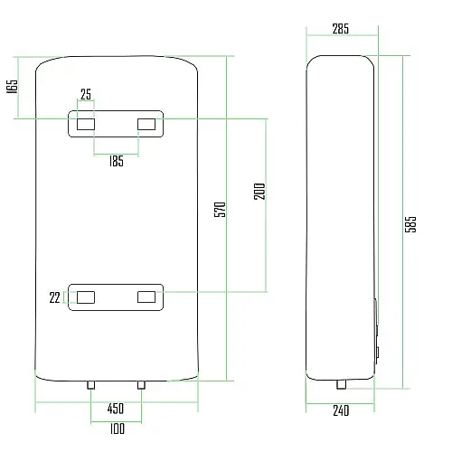 Водонагреватель Thermo Alliance 30 Л, Мокрый Тэн 1Х(0,8+1,2) Квт Dt30V20G(Pd)/2