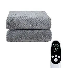 Электрическая простынь Lesko J-002 Gray 180*150 см с двойным подогревом от сети 220 вольт