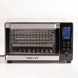 Духовка настольная электрическая Sokany SK-10009 объемом 35л с таймером белый (SK10009)