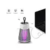 Пастка-лампа від комах Mosquito killing Lamp YG-002 акумуляторна з LED підсвічуванням та USB-зарядкою Сіра