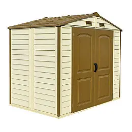 Сарай пластиковий StoreAll 245x168x220 см слонова кістка Duramax